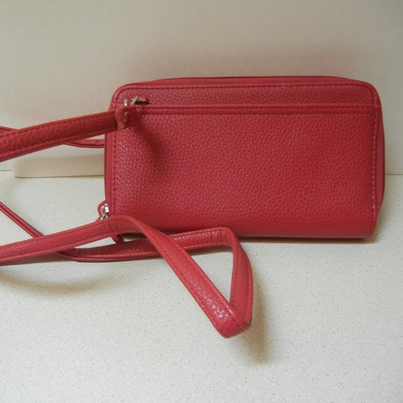 Buxton Bags Buxton Double Zip Crossbody Wallet Purse Organizer